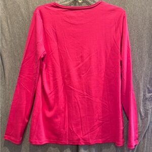 Talbots Women's Pink Long Sleeve Top, size M. Brand new no tags.
